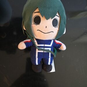Cute Plush Doll with Green Hair